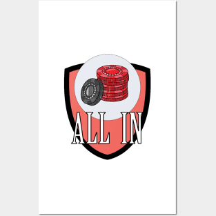 All In Poker Player Skills Chips Posters and Art